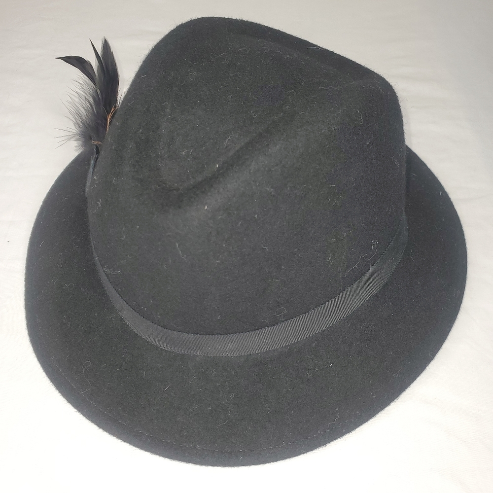 *) Lancaster Wool Hat With Array Of Feathers Vint… - image 2